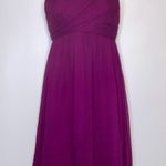 J.Crew Size 2 Taryn Silk Chiffon Mini Cocktail Dress Strapless Lined Cranberry Photo 0