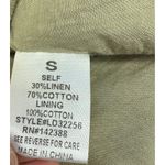 Essue  Women's‎ Olive Green Dress Mini Sundress Sleeveless Tie Back Boho Linen S Photo 4