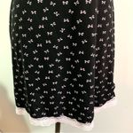 Apt. 9  Intimates Black and Pink Lace Bow Print Coquette Mini Slip Dress Photo 2