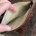 Coach Brown Leather Wristlet w/Contrast Stitching Detail 7"x4" Photo 3