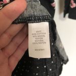 J.Jill Floral T-Shirt Polka Dot Back Black Pink XS Photo 2