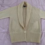 I.B. Diffusion cream wool mohair blend oversized chunky shawl collar cardigan S Photo 14