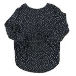 Madewell  - Silk Star Scatter Tie Sleeve Top in Black & White Photo 3