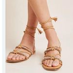 Anthropologie  Puka Ankle-Tie Sandals Size 8M Photo 1