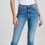 Mother Jeans The Mid Rise Dazzler Ankle Fray Birds of Paradise Size 25 Women's Blue Photo 0