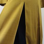 Vintage 60s Justin McCarty Mustard Yellow Split Kirt Long Sleeve Dress Size M Photo 4