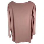 J.Jill  Luxe Supima Tunic Top XS Pink Solid Drop Shoulder Boat Neck Tee Womens Photo 6