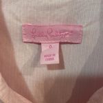 Lilly Pulitzer  100% Cotton Light Pink Pinstripe Shirt Dress Photo 2