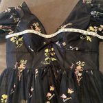 Women’s Black Dress Puffy Sleeves Flowers & Butterflies Prom Party Size 24W NWOT Photo 9