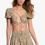 Maaji  Women's Ditsyduo Riley 2‎ Way Wear Beachwear Crop Top Size Medium Photo 0