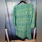 Green and Blue Patterned Dress Size L Photo 3