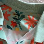 Nike Cropped Dri-Fit 2.0 Floral Pullover Polo Light Dew Blue Shirt Photo 2