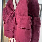 Edikted  Women's Burgundy and Red Crop-top Photo 2