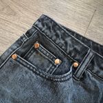 Signature Q Dark Grey Denim Jean Shorts Black Photo 2