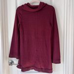 Anthropologie Maeve Women’s Red Risa Hacci Tunic XS Cowl Neck Long Sleeve Top Photo 3