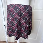 Free People  Plaid A-Line Skirt - Red and Black mini skirt size large nwt Photo 3