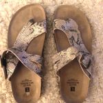 White Mountain Snake Skin Birckenstock Style Sandal Photo 0