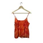 Old Navy NWOT Y2K  Mesh Babydoll Smocked Cami Swing Top Orange/Pink Size L Photo 10