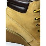 Timberland Women's Amston Wedge High Heel Wheat Suede Leather Boots SIZE 9 Photo 8
