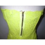 Victoria's Secret New Womens  Dress Lace Strapless Lime Green Yellow Soft S M Sexy Photo 4