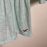 Hollister  Light Green Sheer Lace Yoke 3/4 Sleeve Shirt Photo 7