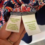 Lilly Pulitzer  Navy Blue Paisley Colorful Long Sleeve Shirt Women's size Medium Photo 8