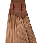 DAGMAR Metallic Knit Mock Neck Sleeveless Pleated Maxi Dress Size M Brown Size M Photo 0