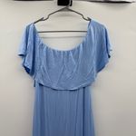 Pinkblush  Off Shoulder High Low‎ Maxi Dress Women’s Sz Small Blue Maternity Photo 1