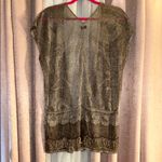Day Size M Gold Metallic Coverup with Drawstring Waistline Size M Photo 6