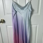 Cami NYC  Silk Beaded Chain Strap Cowlneck Shallon Slip Dress L Candy Ombre Photo 7