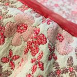 60’s Custom Pink Floral Metallic Velvet Trim Long Sleeve Maxi Dress Size M Photo 10