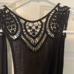 Mudd Black Crochet Detail Vest Photo 3