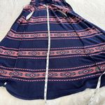 Say What? Say What Open Front Cardigan Womens Size M Sleeveless Hooded Blue Navajo Aztec Photo 8