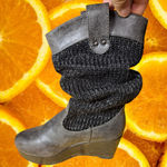 Muk Luks Women's Charcoal Black Quinn Wedge Winter Boot Size 7 Photo 0