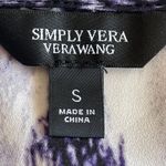 Simply Vera Wang Tie Dye Abstract Print Blouse Womens S Purple Handkerchief Hem Photo 3