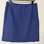 L.L.Bean  Women Size 6 Favorite Fit Blue Geometric‎ Print Knee Length Skirt Photo 0