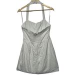 Abercrombie & Fitch  White Linen Halter Sleeveless Sundress Mini Dress Size Large Photo 2