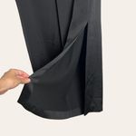 Rachel Rachel Roy Black Split Wide Leg Satin Trouser Slack Pants Sz 10 NWT Photo 4