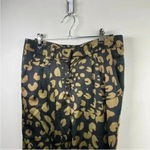 Jenni Kayne  Black And‎ Gold Silk Leopard Print Straight Leg Pant Photo 3