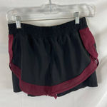 MPG Lined Athletic Shorts Black Maroon Small Photo 0