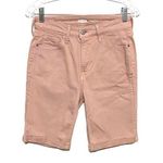 Old Navy Light Pink Bermuda Shorts High Rise New Dawn 9" Inseam Womens 4 Stretch Photo 0