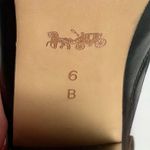 Coach  Brady Slingback Sandal Sz 6 Black Leather Peep Toe Shoes Neutral Photo 6