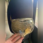 NWT vintage Lunacy Designs handcrafted metal western mini shoulder purse Silver Photo 2