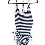 NWT Palisades Beach Club Navy Blue & White Striped One Photo 1
