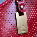 Dooney & Bourke Made in USA Vintage Red Leather Cabrio Hobo w/ Brass Hangtag COA Photo 2
