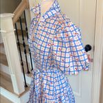 Avara Pinch Sommer Dress Midi Cherry Print Puff Sleeve Cotton New Blue Size XS Photo 7