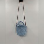 J.Crew  Small Malta handwoven straw bag City Blue Photo 5
