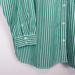 J. Crew Relaxed Cotton Button Up‎ Shirt Green Striped Size XL Photo 4