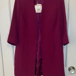 Kasper  Magenta Short Sleeve Open Front Blazer size 2P‎ NWT DAMAGED Photo 0