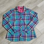 Women's Cut Plaid Flannel | Eddie Bauer Blue And Pink Flannel Shirt Photo 0